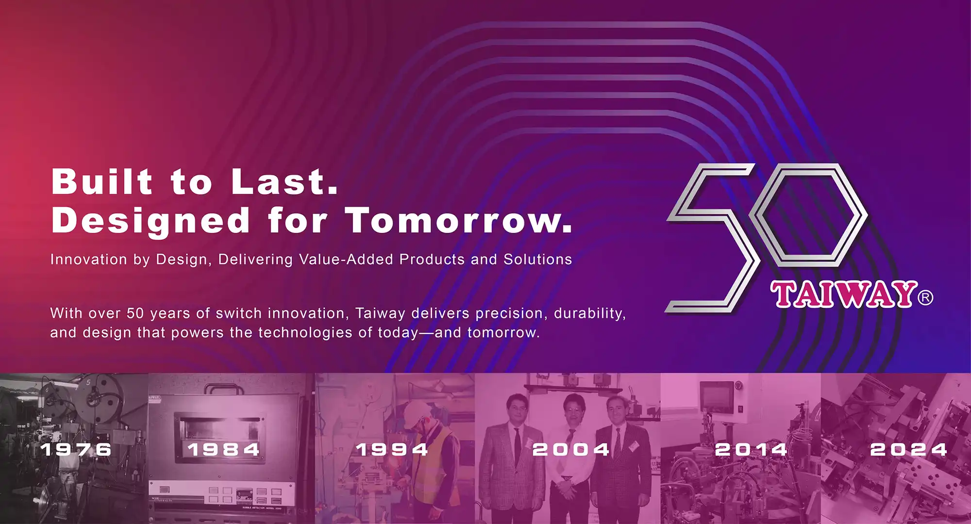 With over 50 years of switch innovation, Taiway delivers precision, durability, and design that powers the technologies of today—and tomorrow.